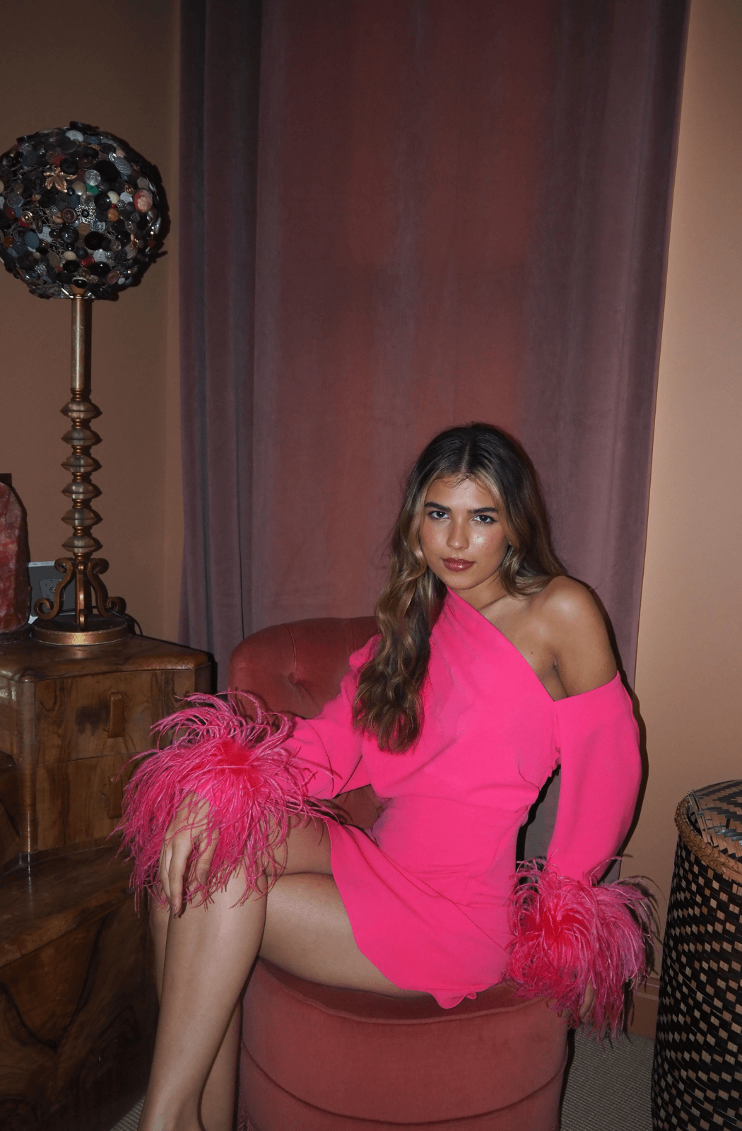 16ARLINGTON Adelaide Feather Dress