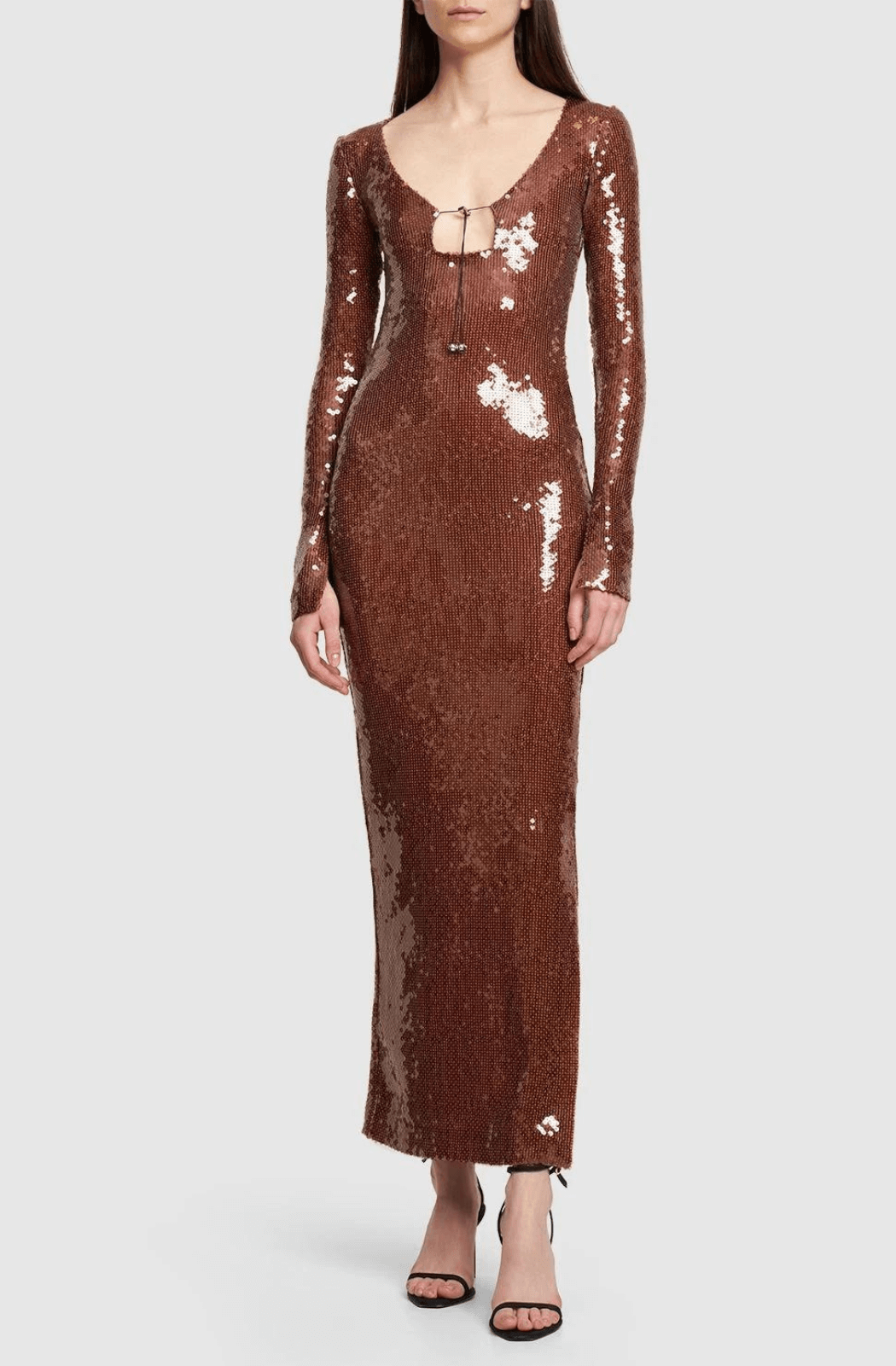 16Arlington Solaria Sequin Midi Dress - Smoke Sequin