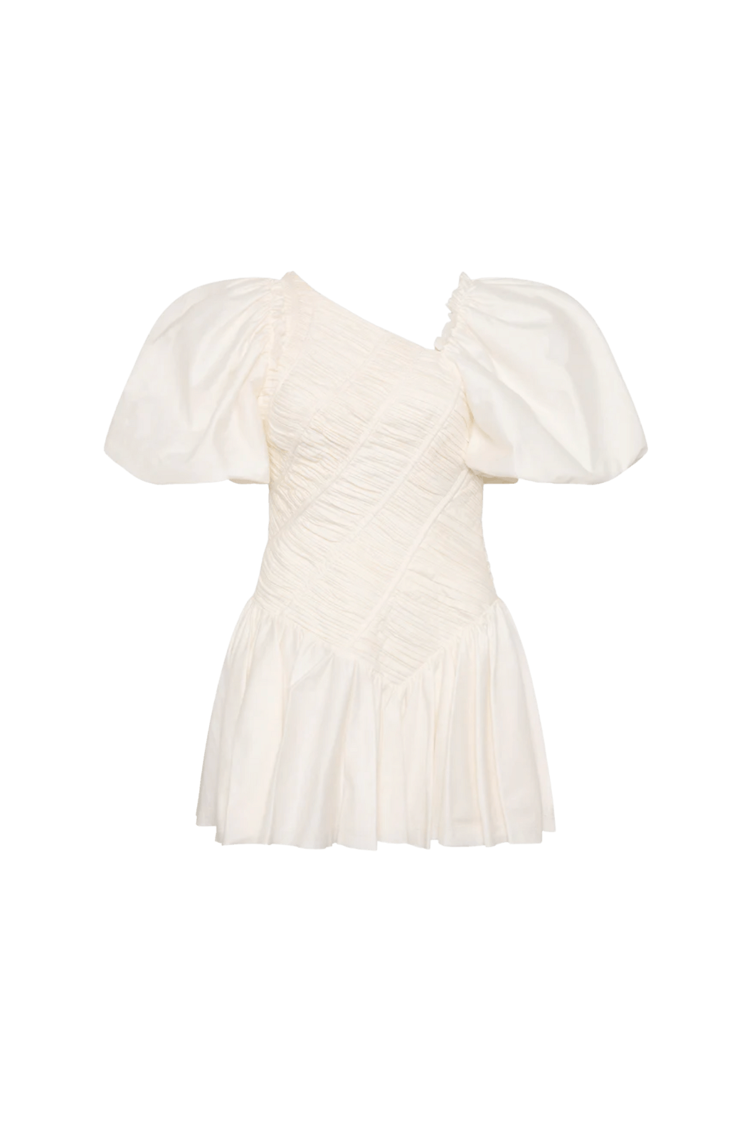 AJE DRAWSTRING MINI DRESS IN WHITE