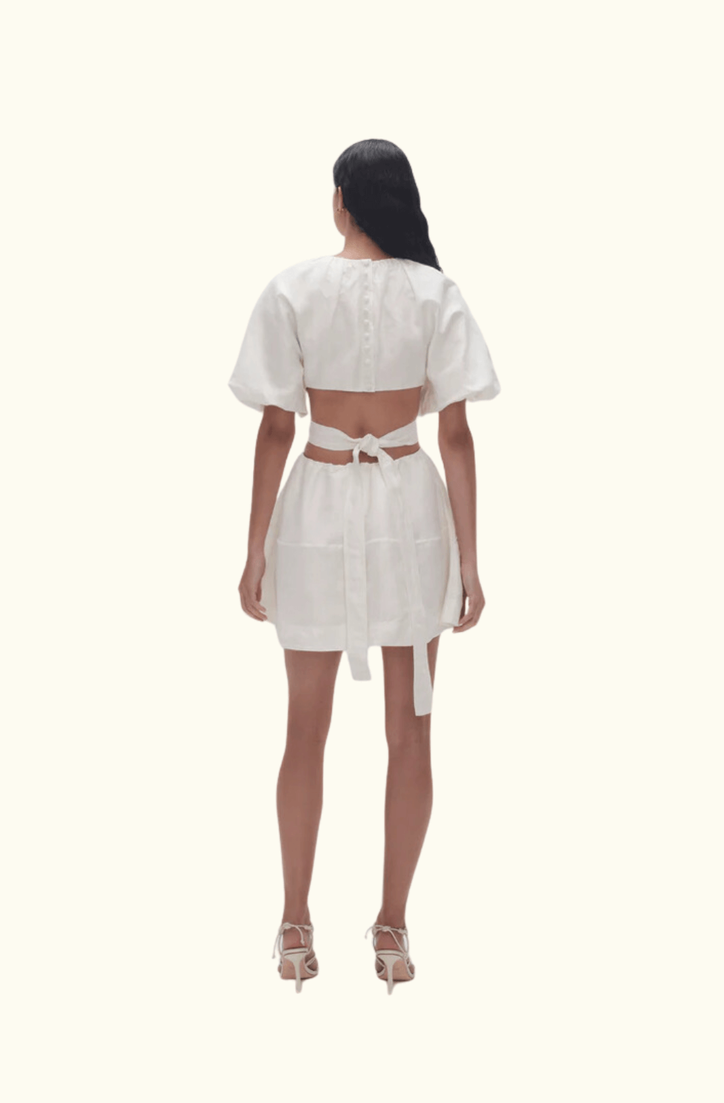 Aje Mimosa Cut Out Mini Dress - Ivory