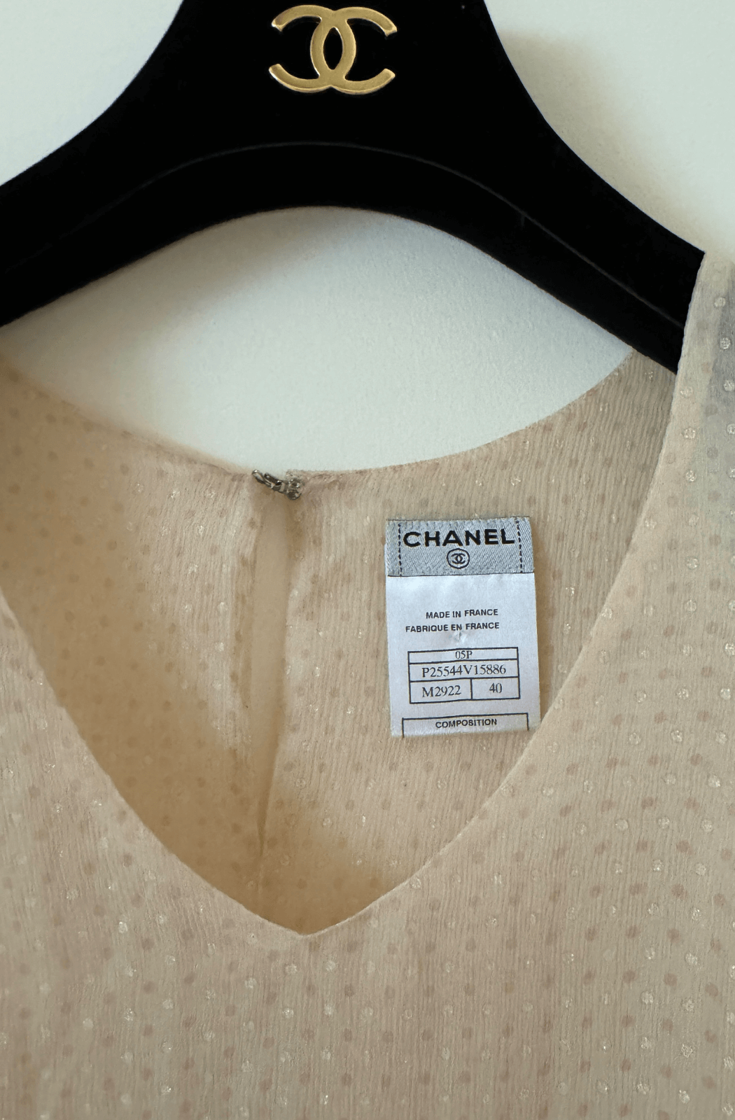 Chanel Vintage Sheer Bloue