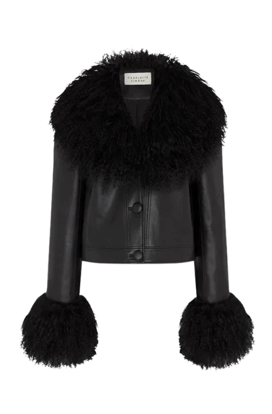 Charlotte Simone Cropped Penny Jacket - Black