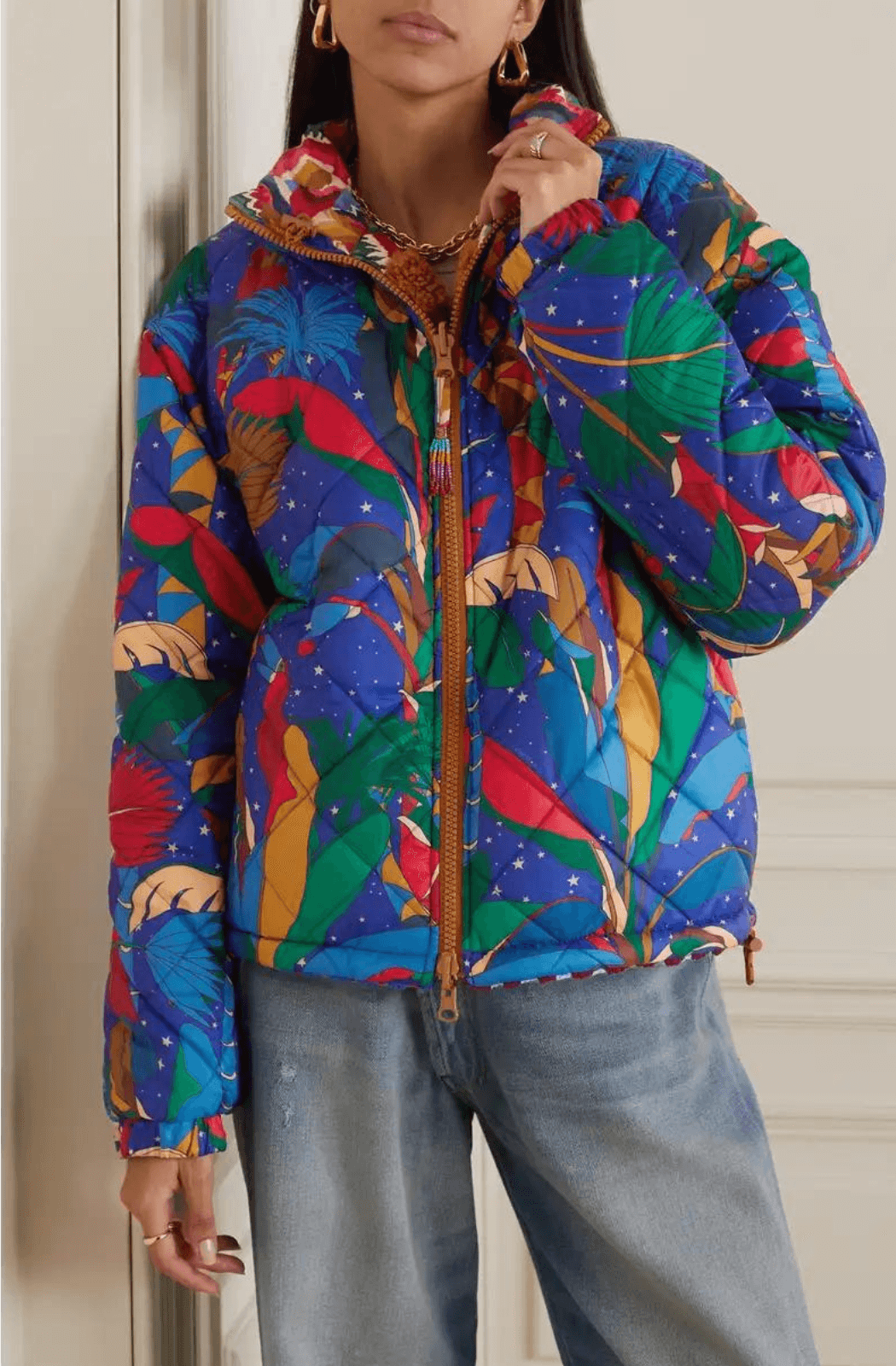 Farm Rio Forest Reversible Shell & Crocheted Jacket