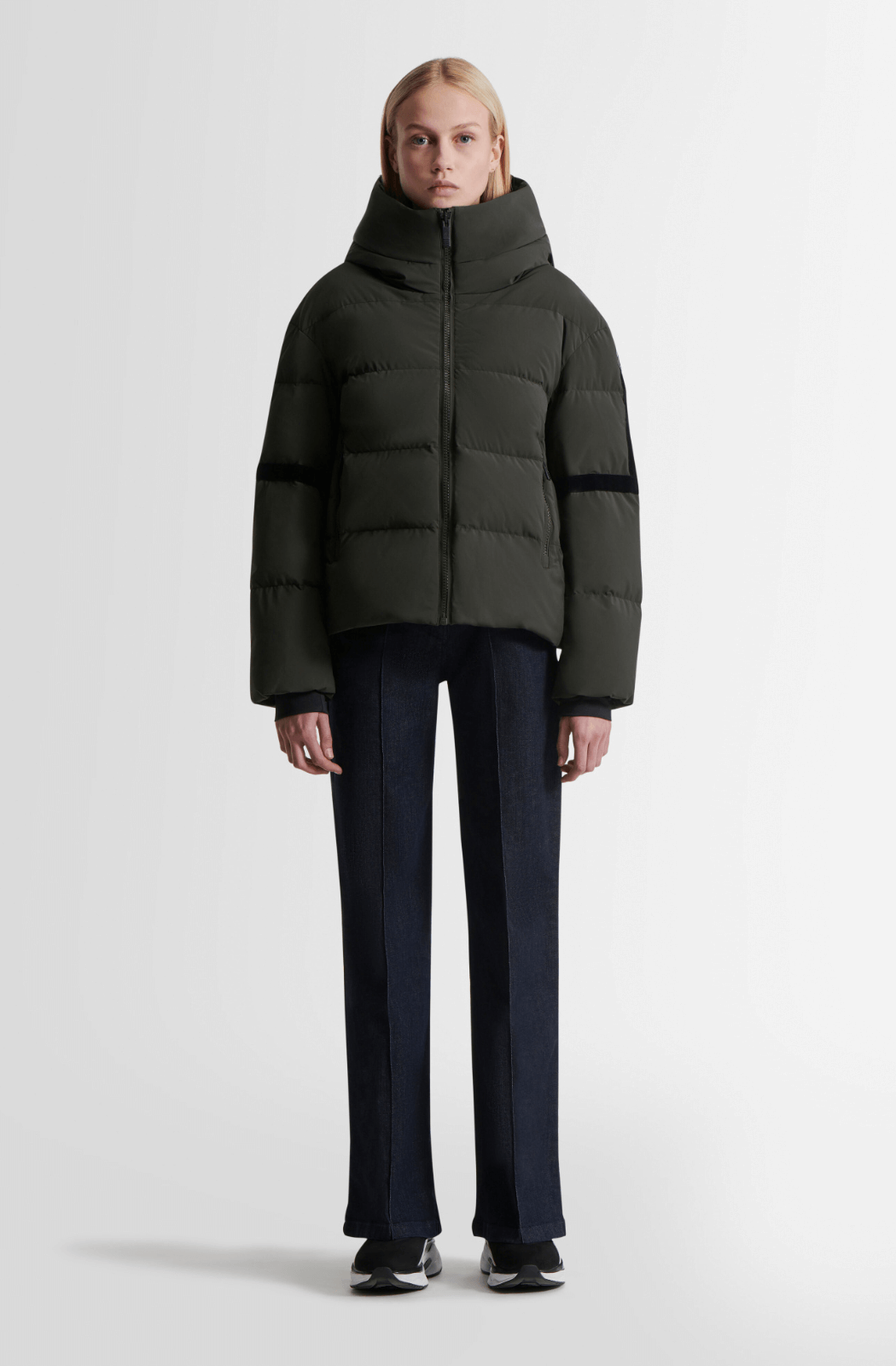 Fuslap Barsy Padded Hooded Down Ski Jacket - Green