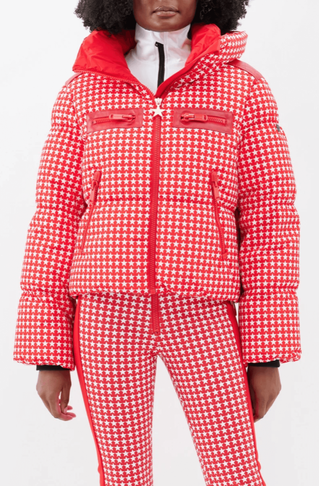 Goldbergh Track Star-Print Ski Jacket - Red