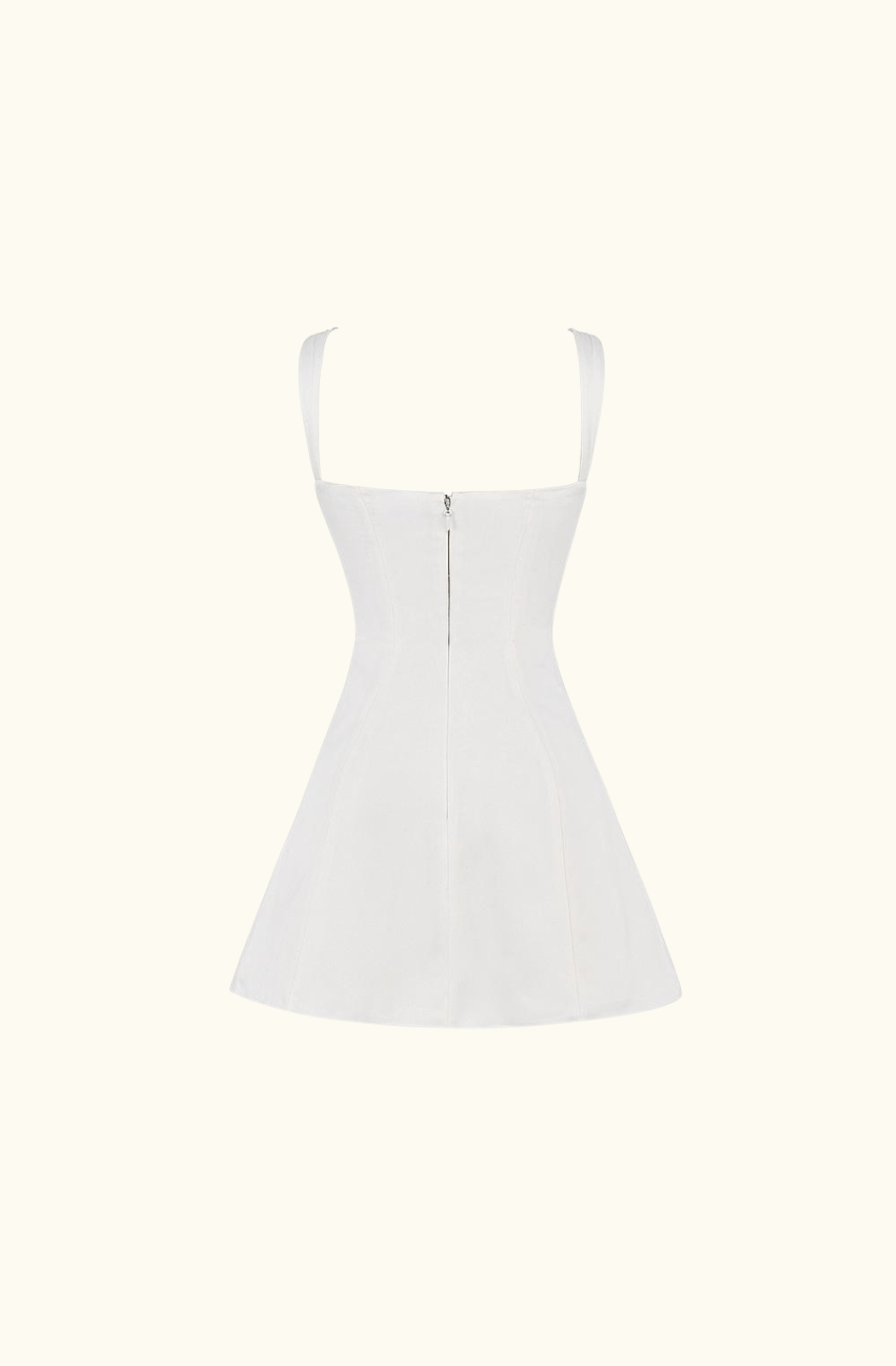 House of CB Adriana Ivory Satin & Lace Mini Dress
