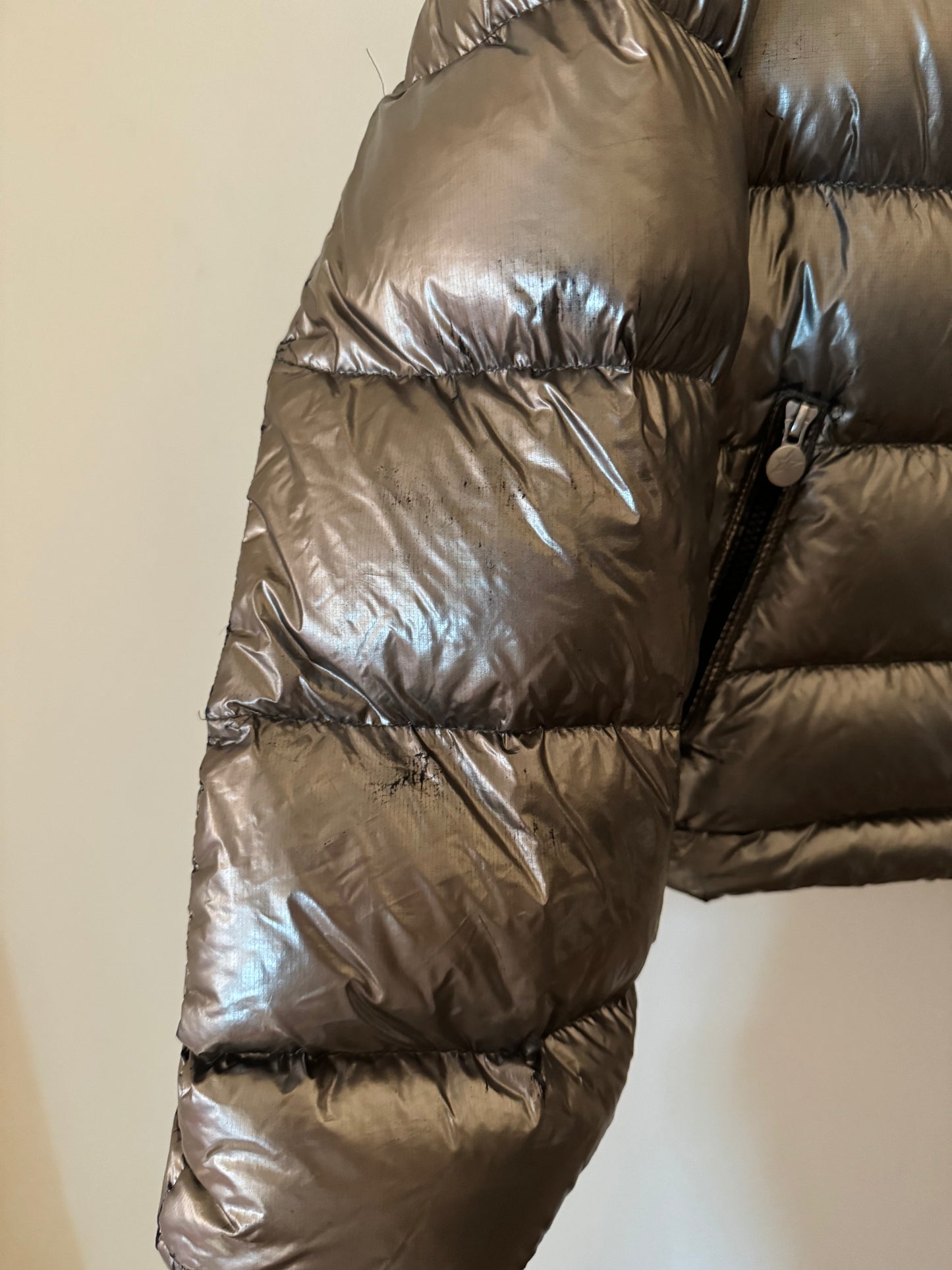 Polar Quilted Down Hooded Ski Jacket - Metallic Silver