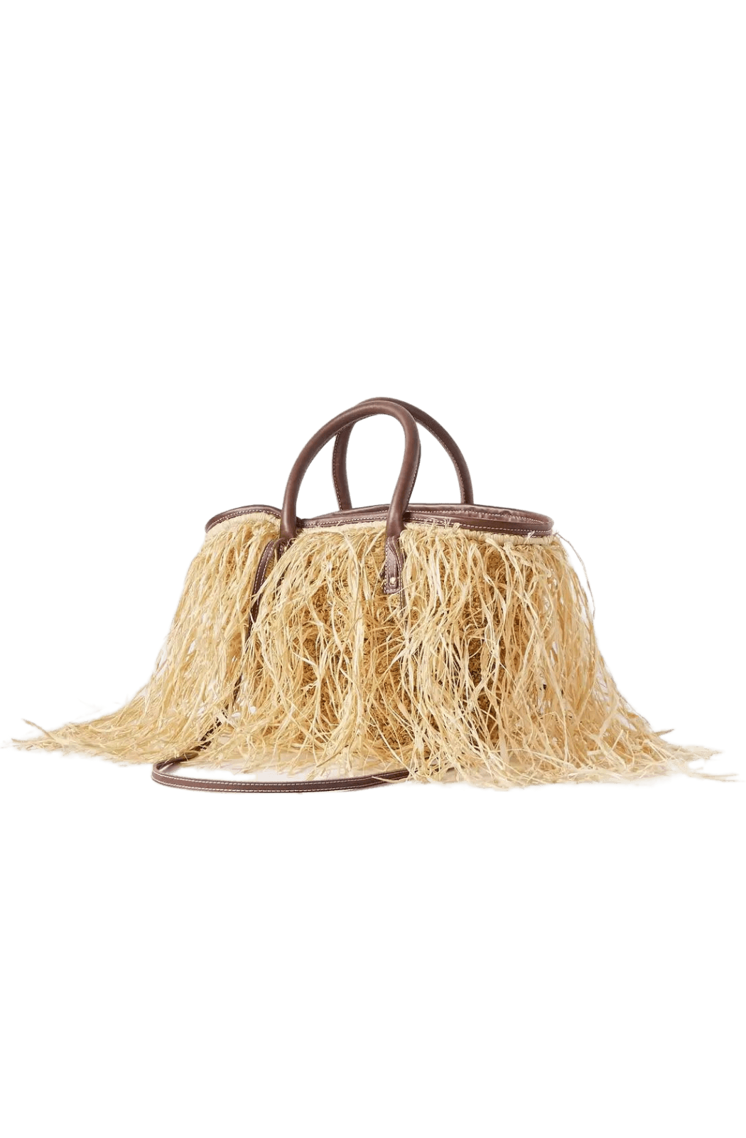 Jacquemus Le Panier Soli Fringed Raffia Tote