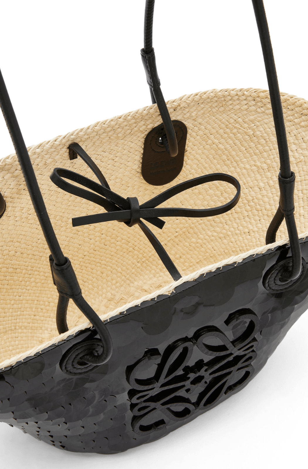 Loewe Sequin Small Anagram Basket Bag - Black