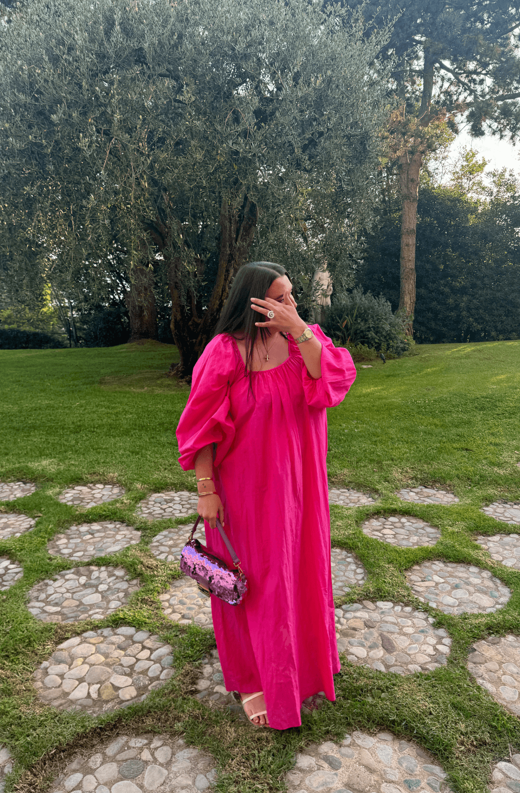 Matteau Decolette Maxi Dress - Pink