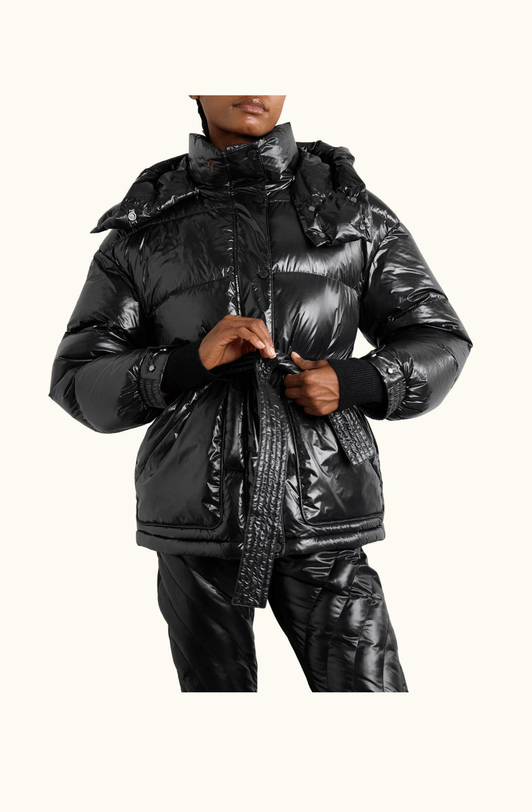 Perfect Moment Maya Belted Quilted Glossed-Shell Down Ski Jacket