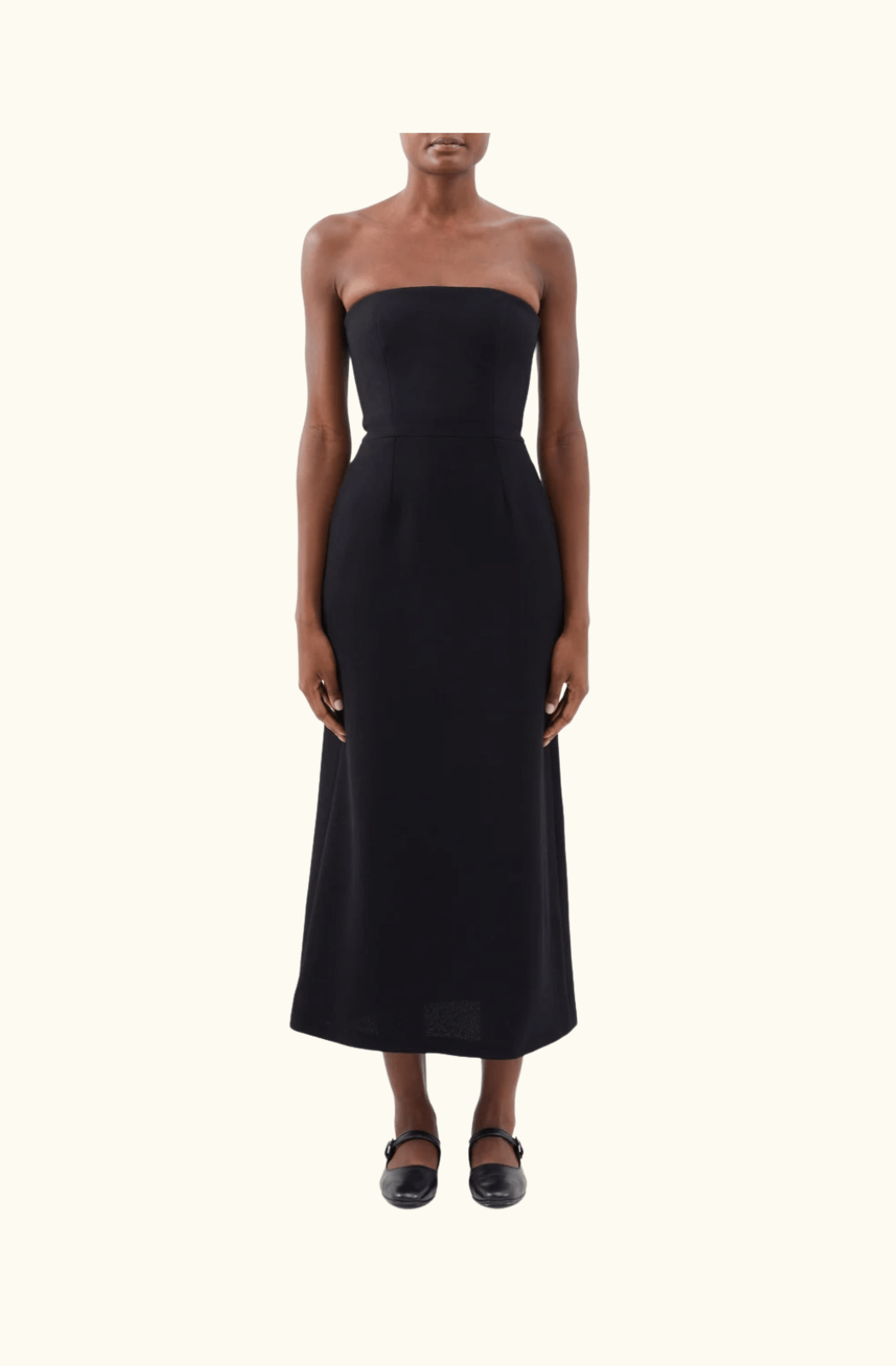 RAEY Organic-wool Crepe Bandeau Midi Dress