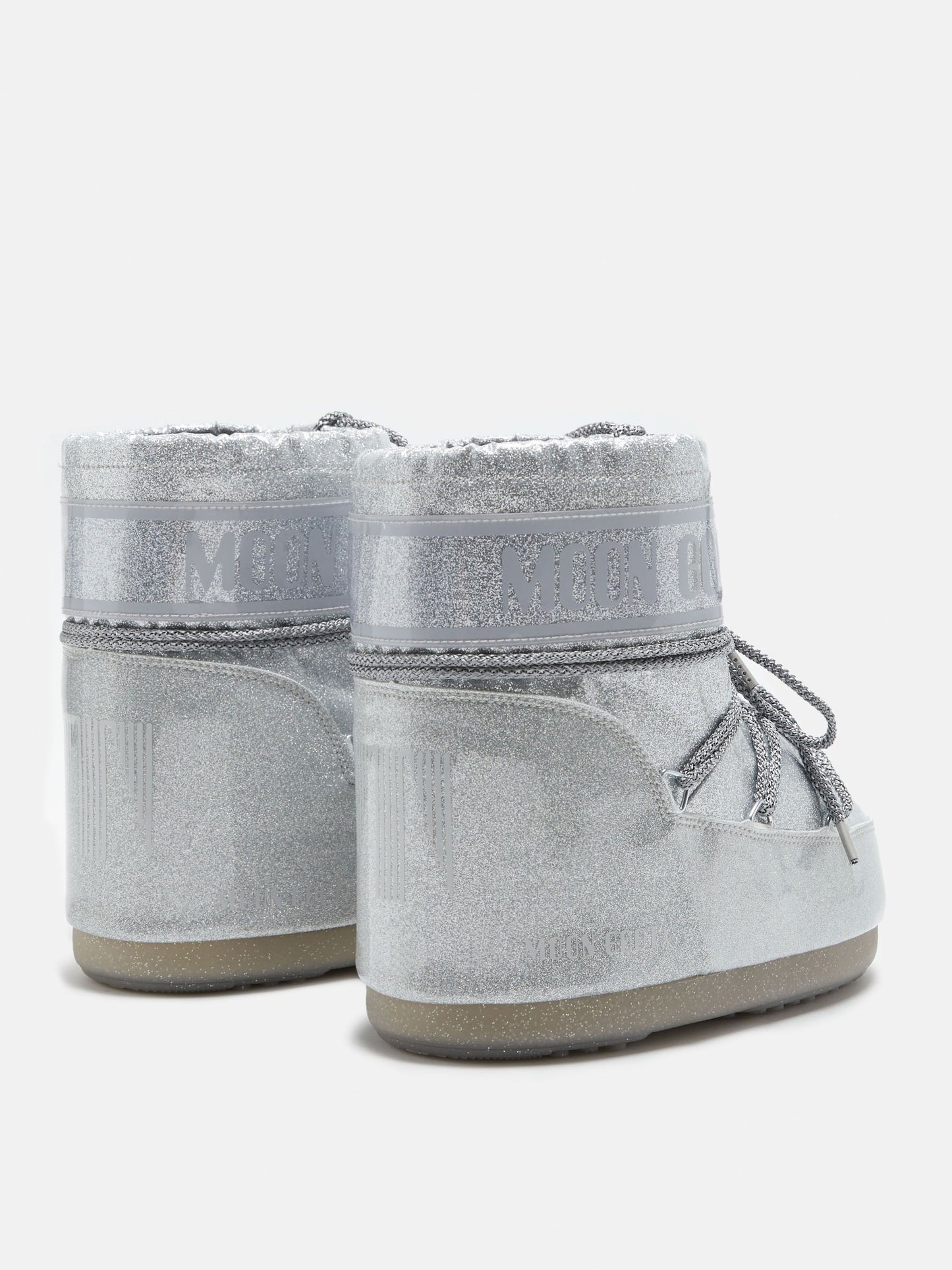 Moon Boot Icon Low Silver Glitter Boots