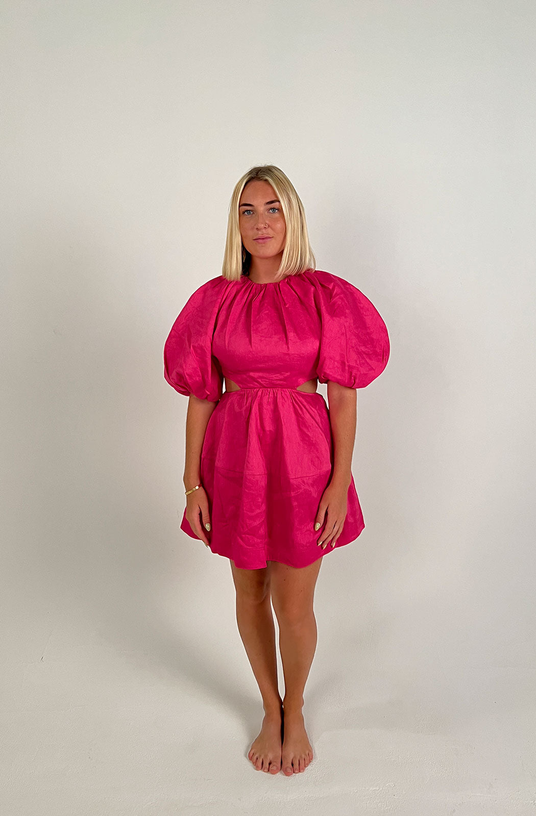 AJE Admiration Lace Up Mini Dress