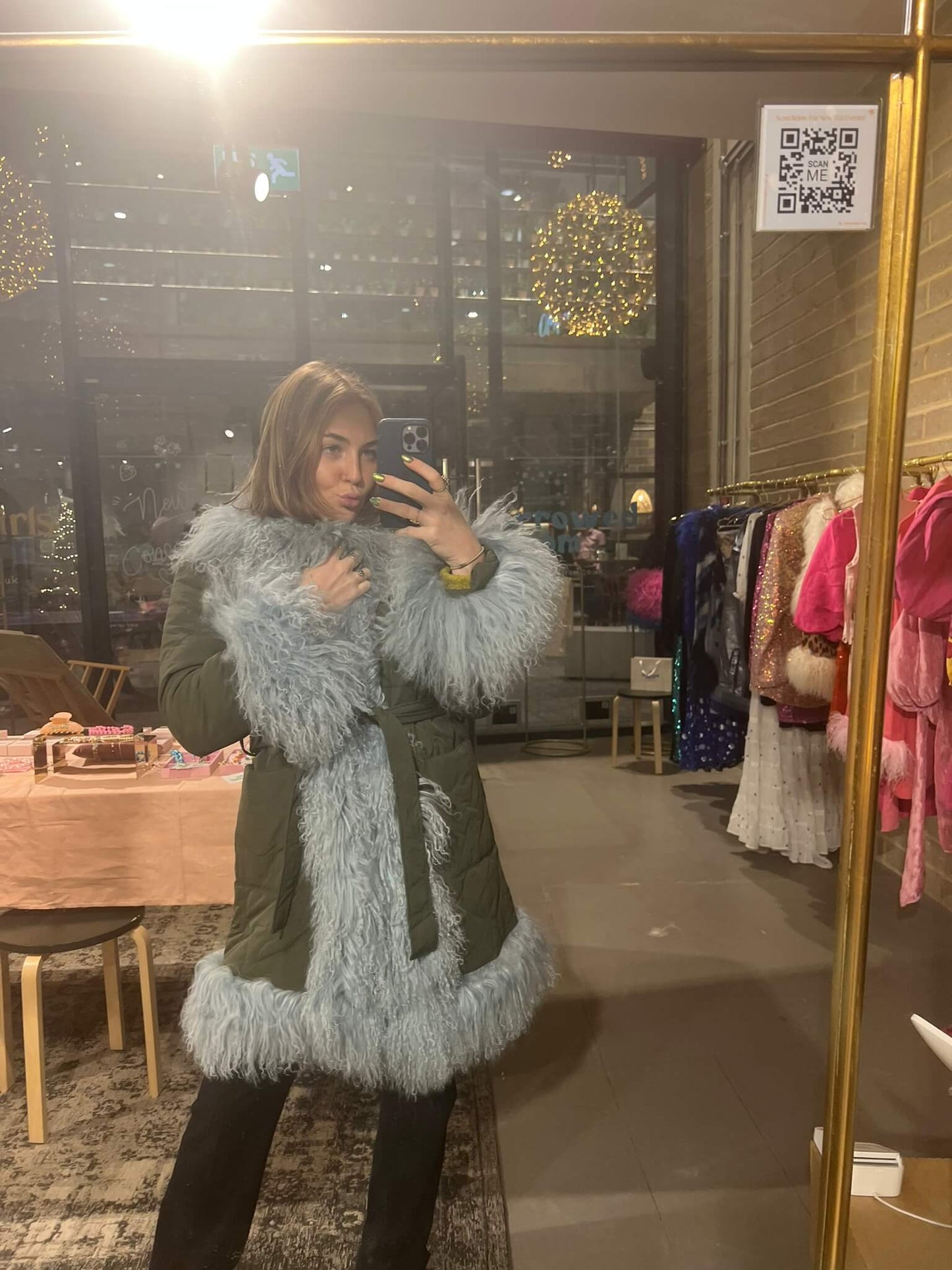 Pistachio Short Puff Coat