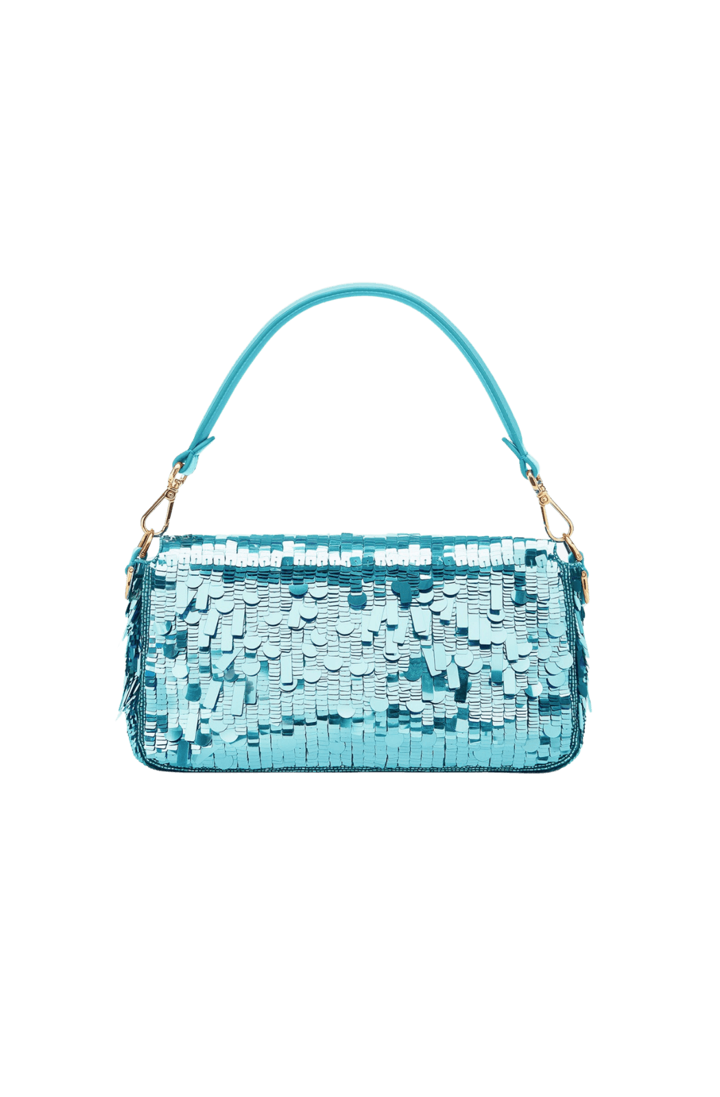 Sequin Baguette Bag - Turquoise