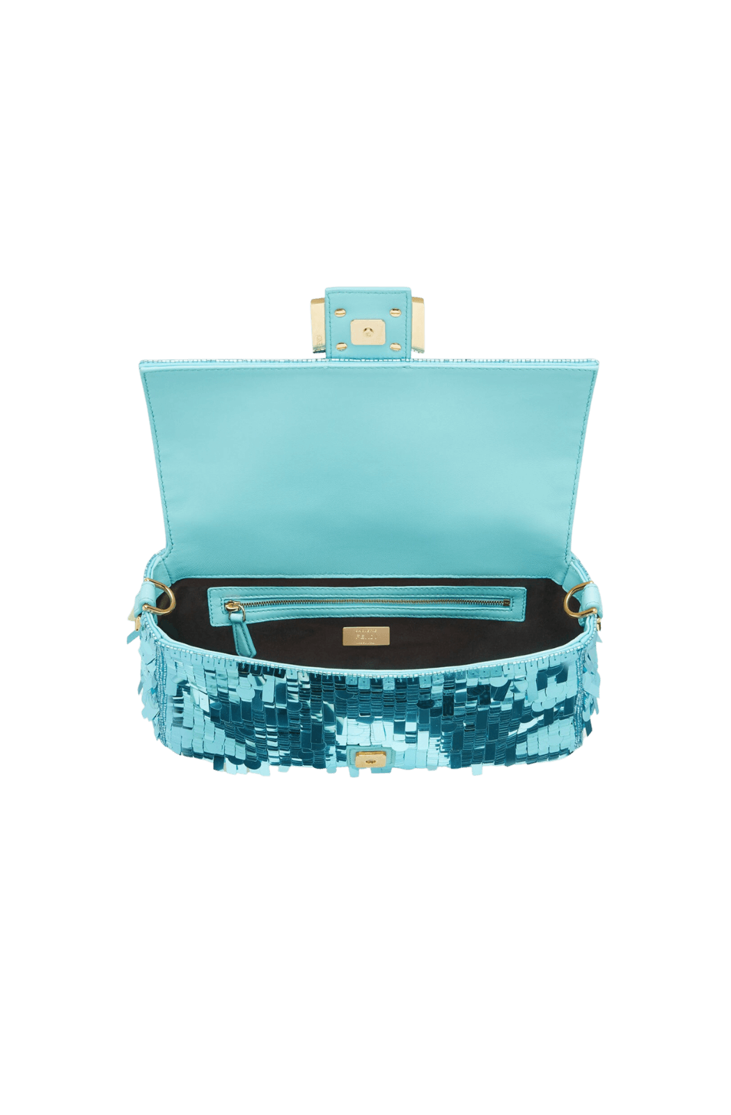 Sequin Baguette Bag - Turquoise