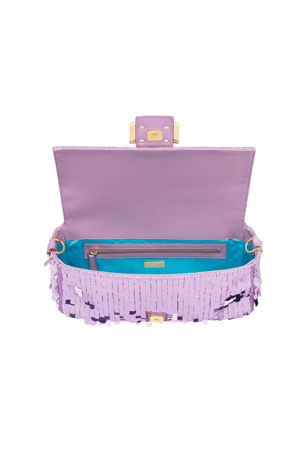 Sequin Baguette Bag - Purple