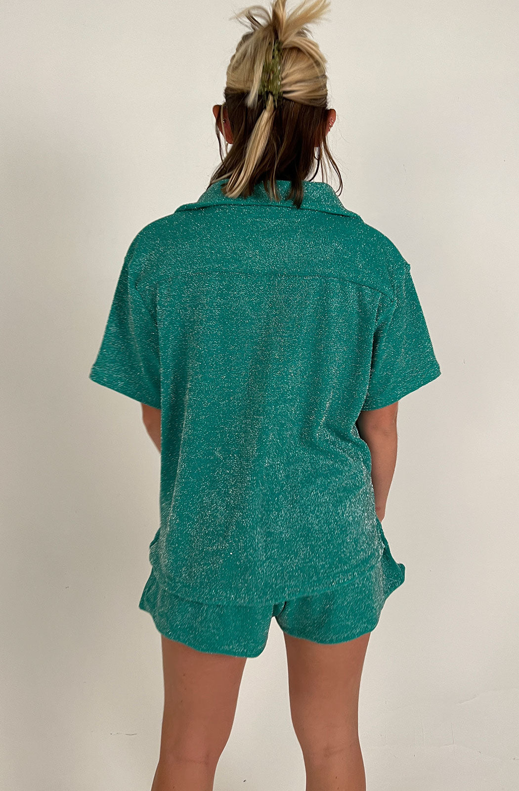 Coco Sparkle Terry Shorts Back