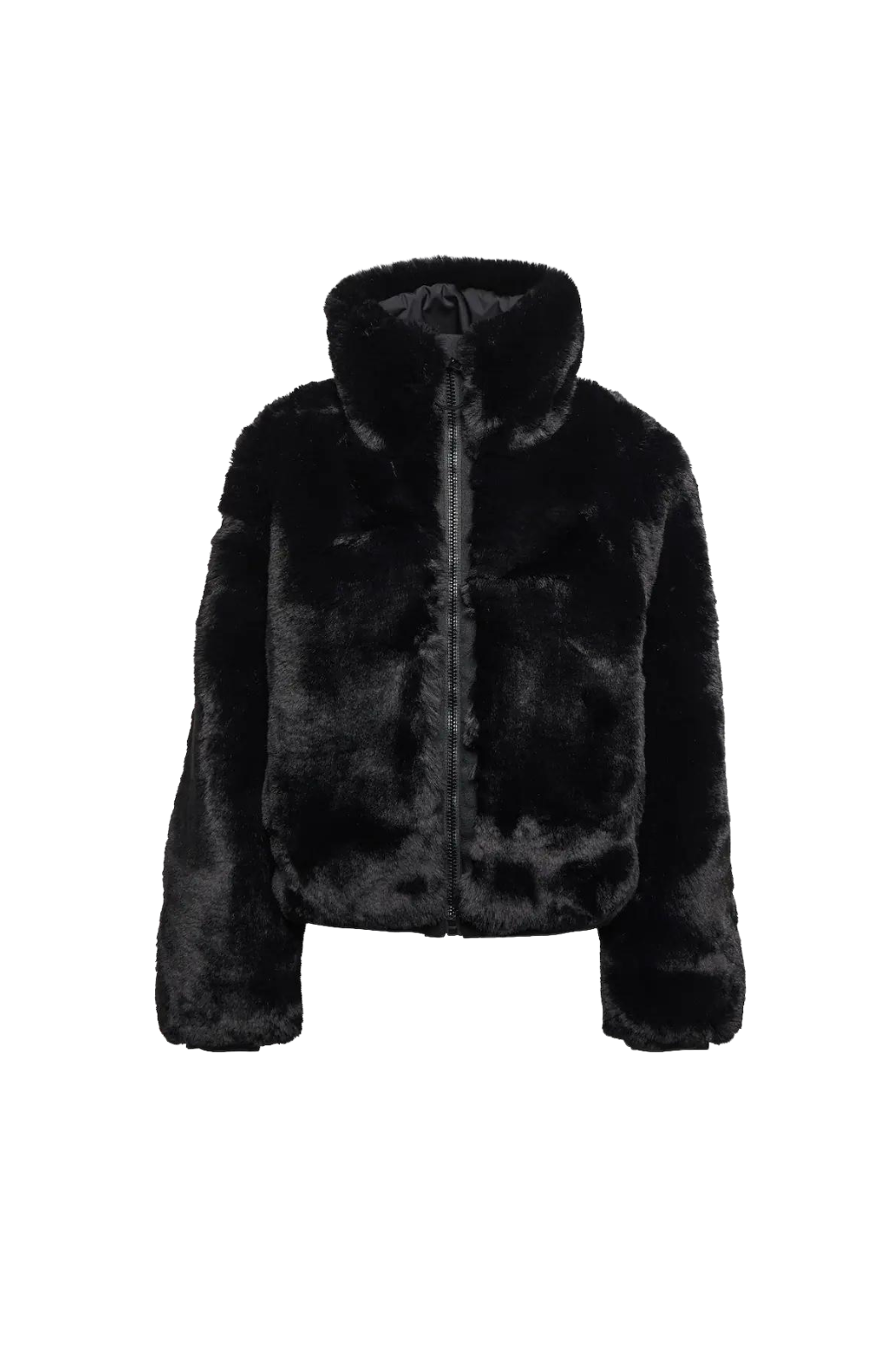 Goldbergh Sunna Reversible Faux-fur & Shell Jacket In Black