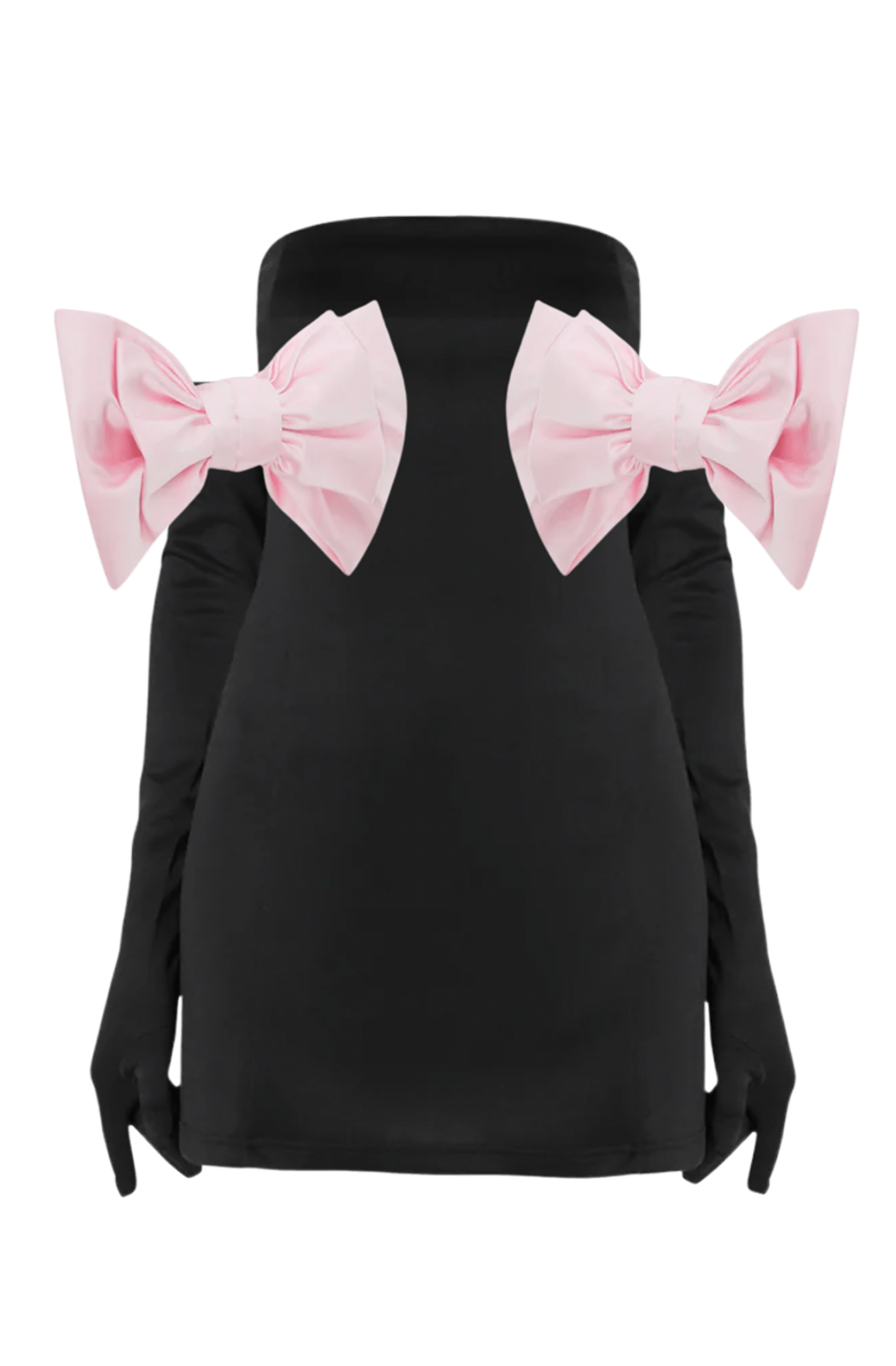 Cupid Dress & Gloves - Black Scuba (optional bows)