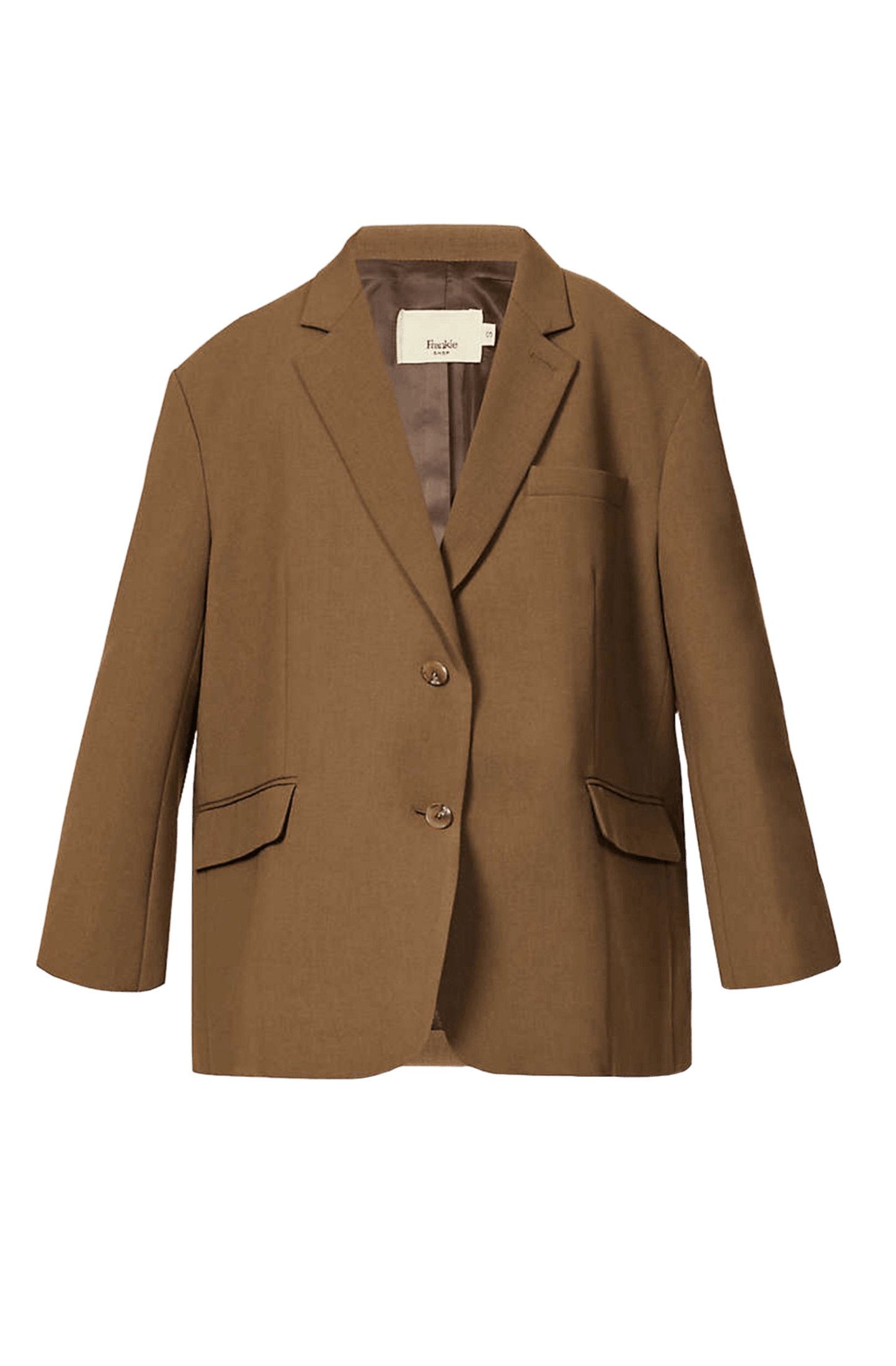 Frankie Shop Bea oversized fit blazer in chocolate brown Size Large