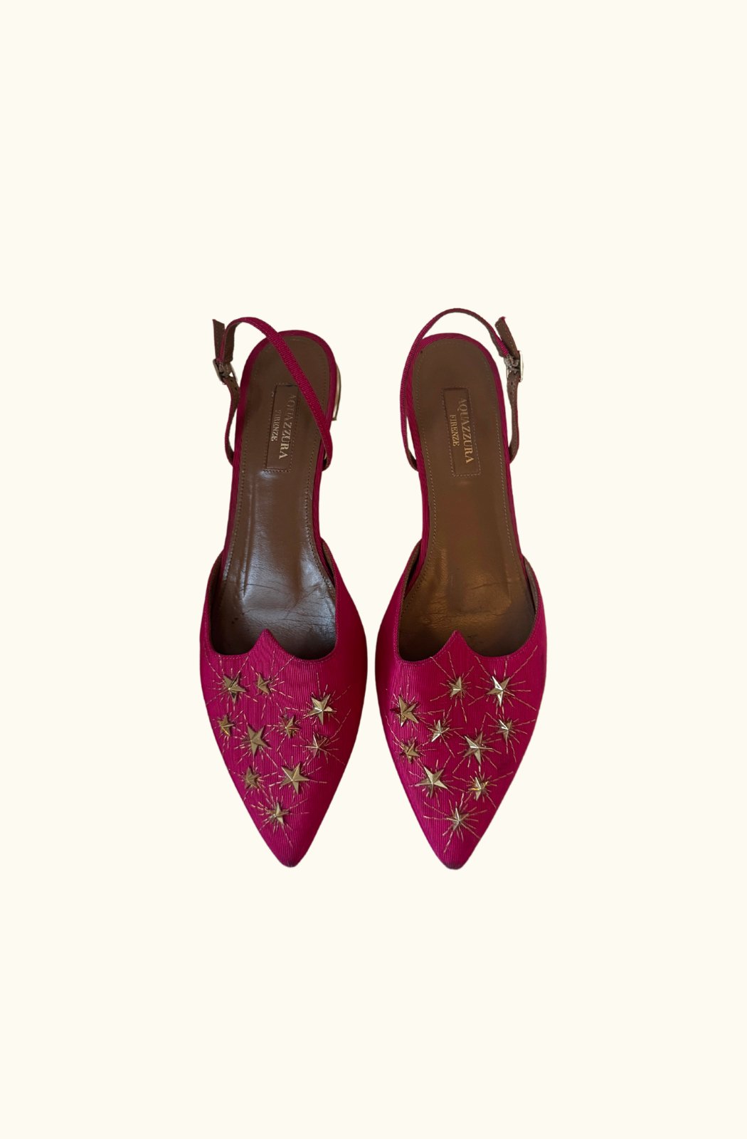 Aquazzura Nairobi Slingback Ballet Flats - Paradise Pink UK5