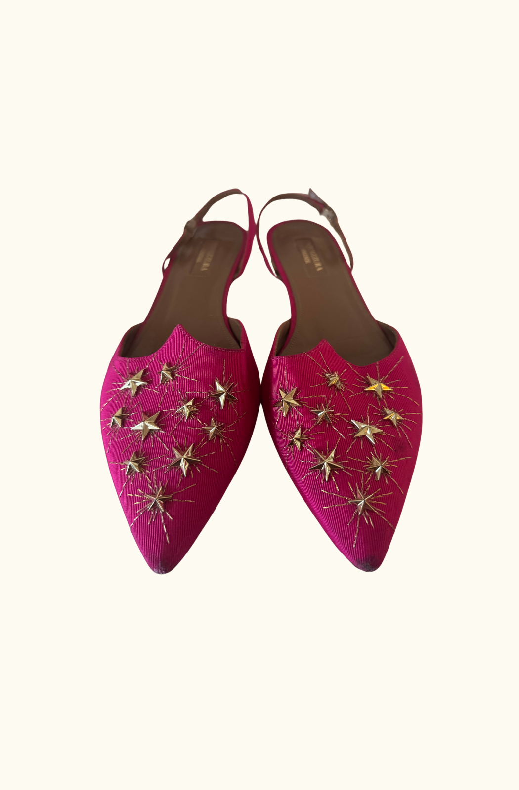 Aquazzura Nairobi Slingback Ballet Flats - Paradise Pink UK5