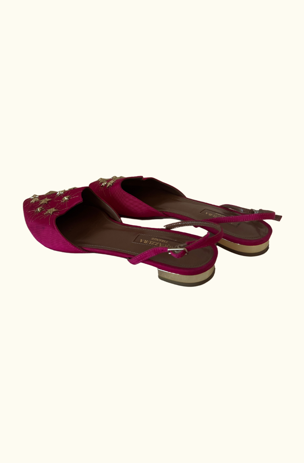 Aquazzura Nairobi Slingback Ballet Flats - Paradise Pink UK5