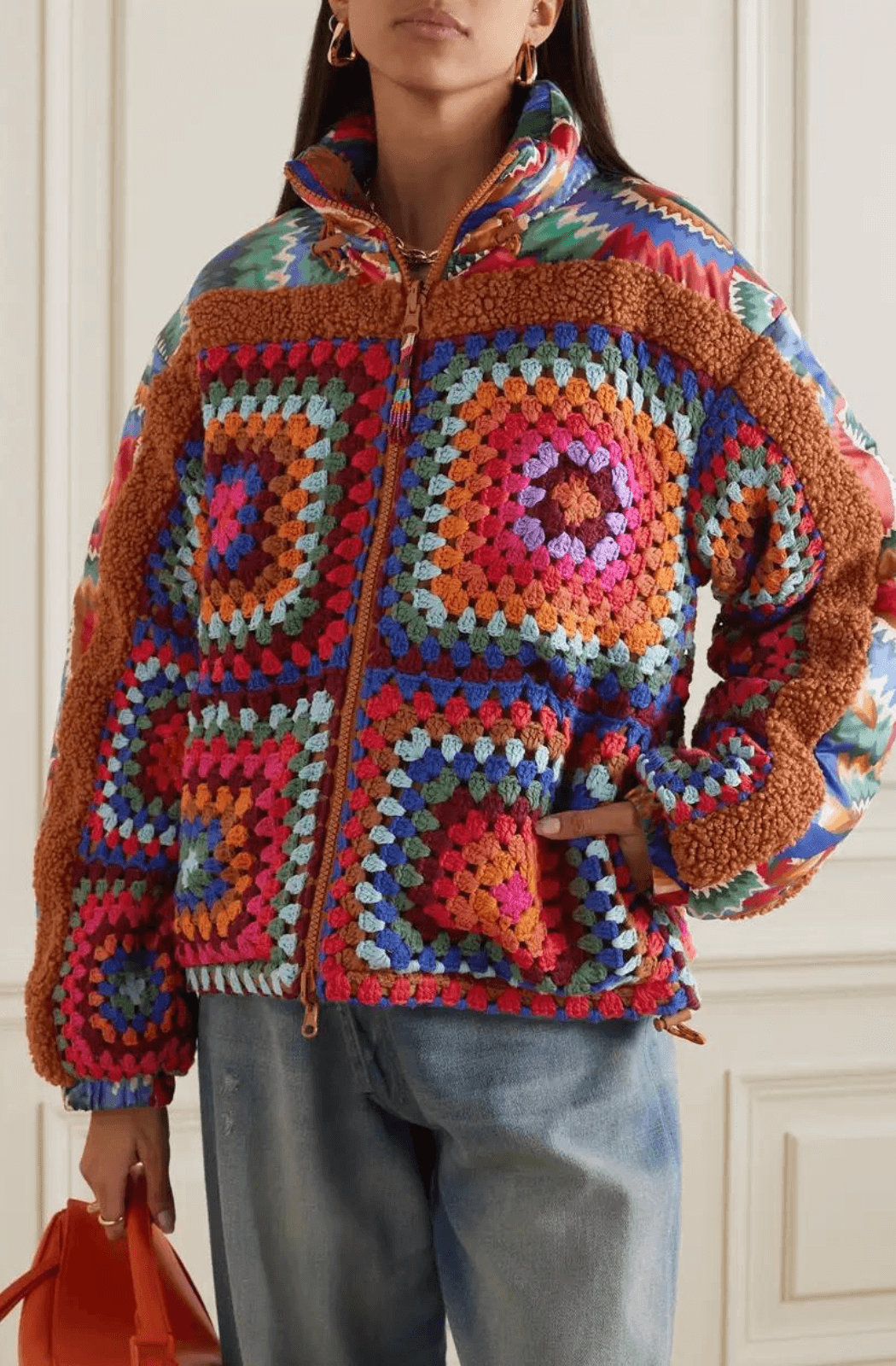 Farm Rio Forest Reversible Shell & Crocheted Jacket