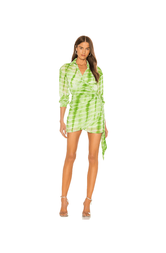 H:ours Jaqi Wrap Dress Green