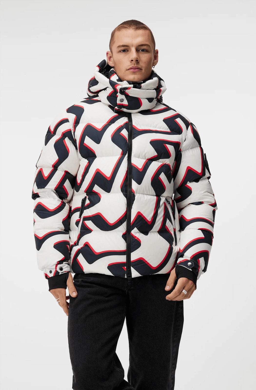 J. Llindeberg Creek Down Men's Ski Jacket - Bridge Wave XL White