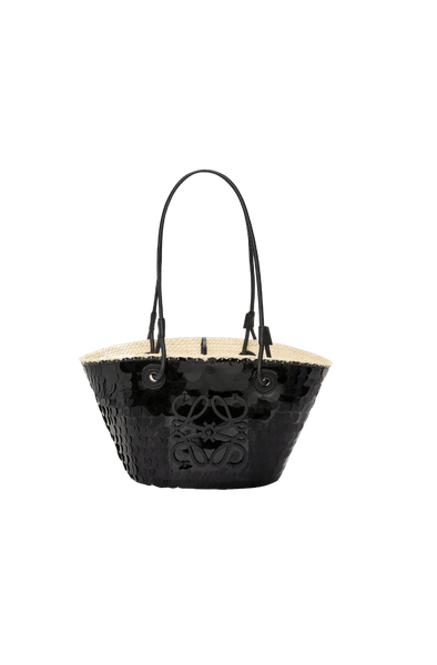 Loewe Sequin Small Anagram Basket Bag - Black – Borrowed From