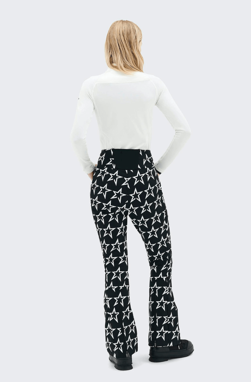 Perfect Moment Star Print High Waist Aurora Flare Ski Trousers