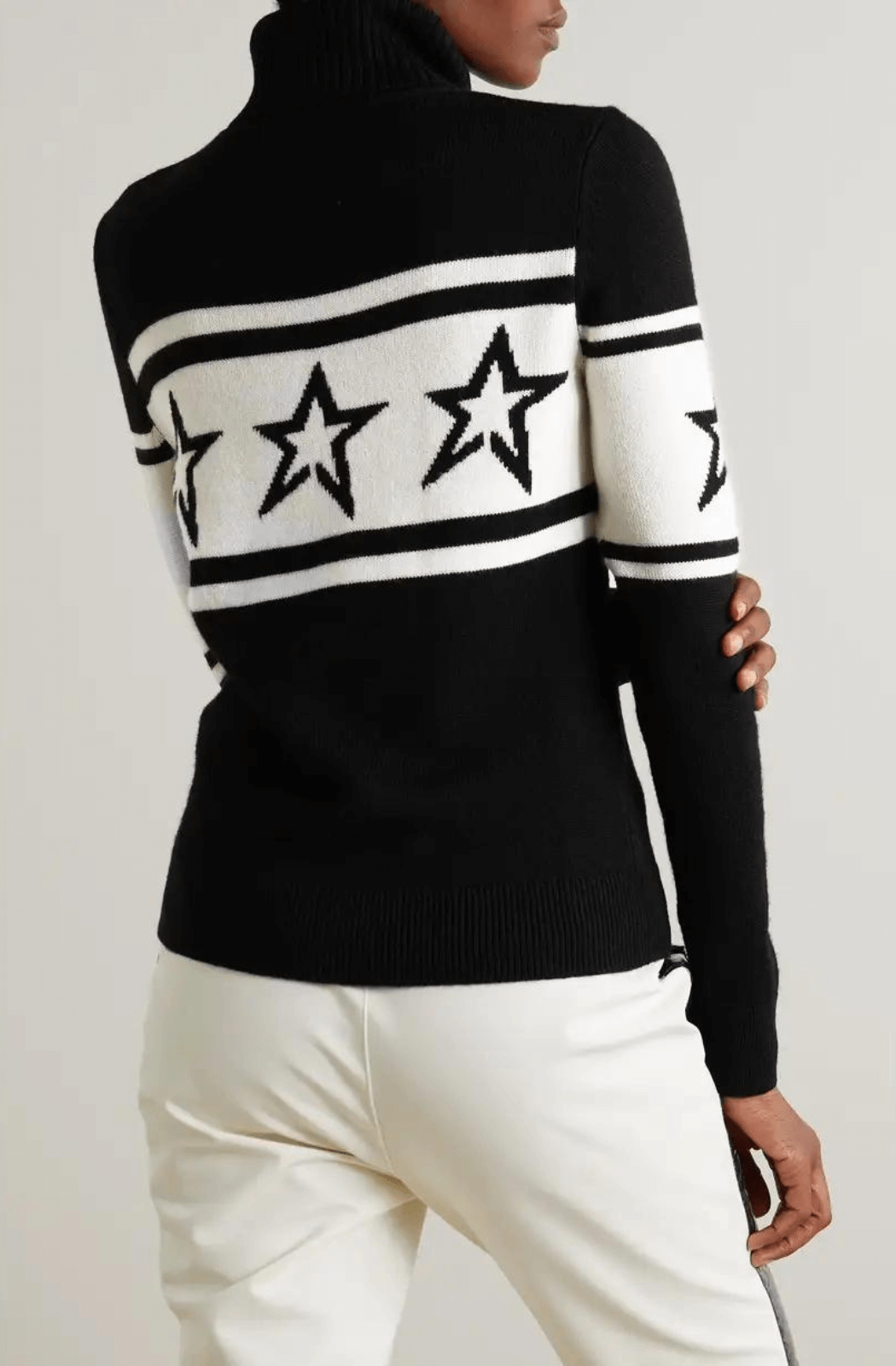 Perfect Moment Star Merino Wool-Jacquard Turtleneck Sweater - Medium