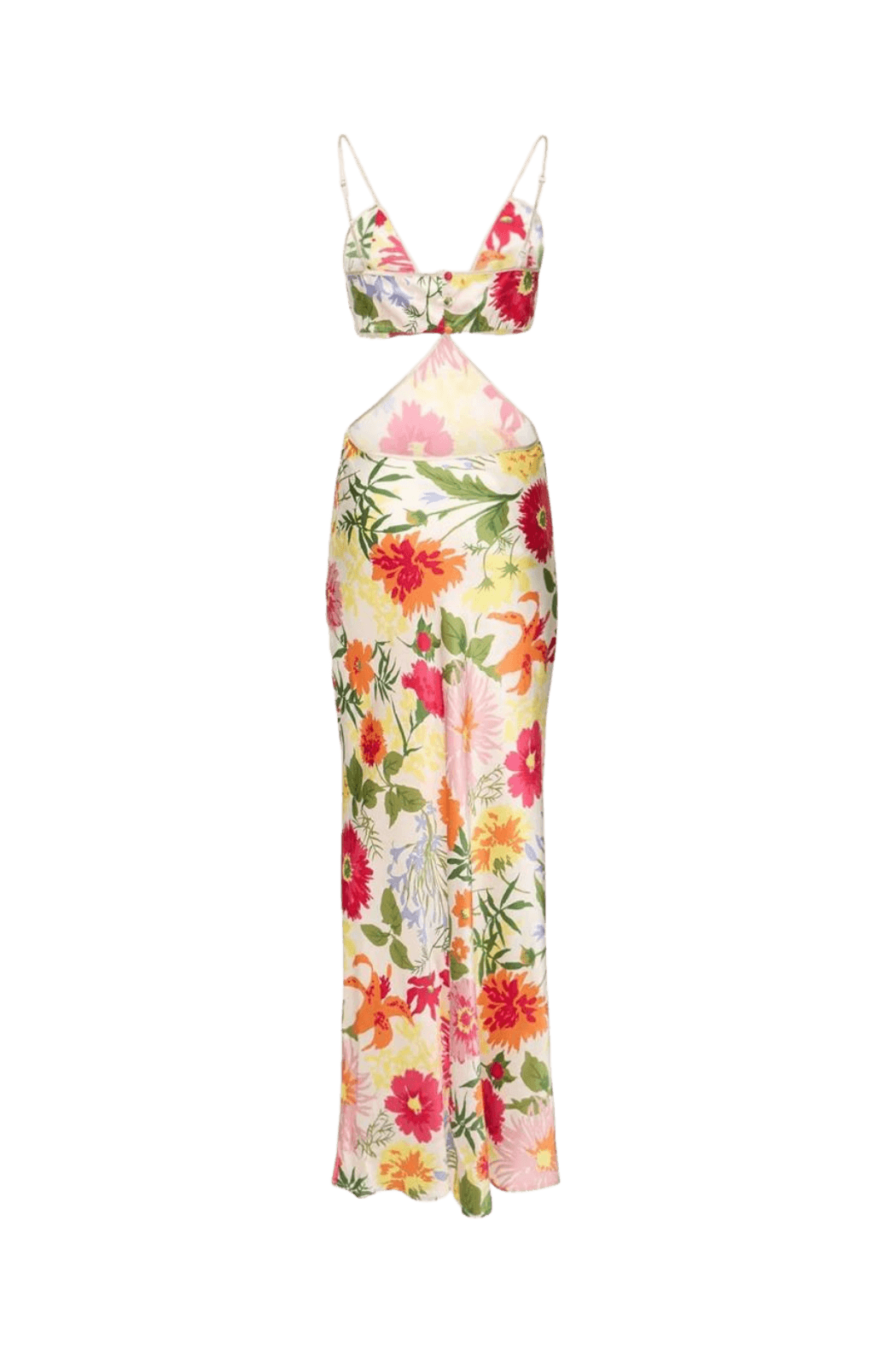 Reformation Poppies Printed Silk Midi Dress