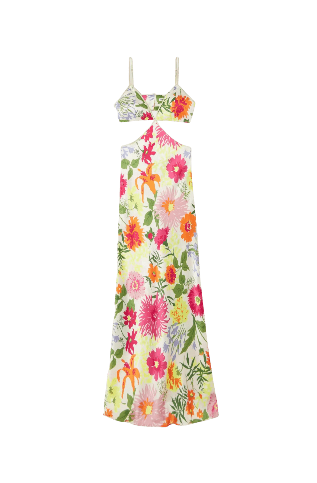 Reformation Poppies Printed Silk Midi Dress