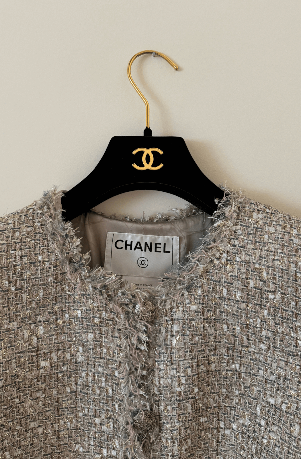 Chanel Vintage Tweed Jacket - Beige