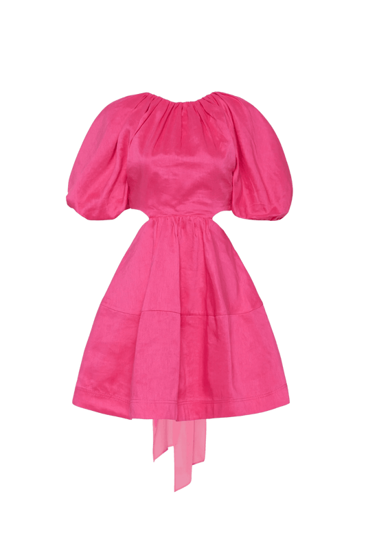 AJE Admiration Lace Up Mini Dress