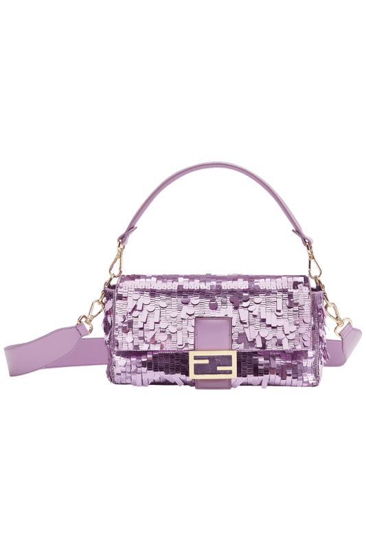 Sequin Baguette Bag - Purple