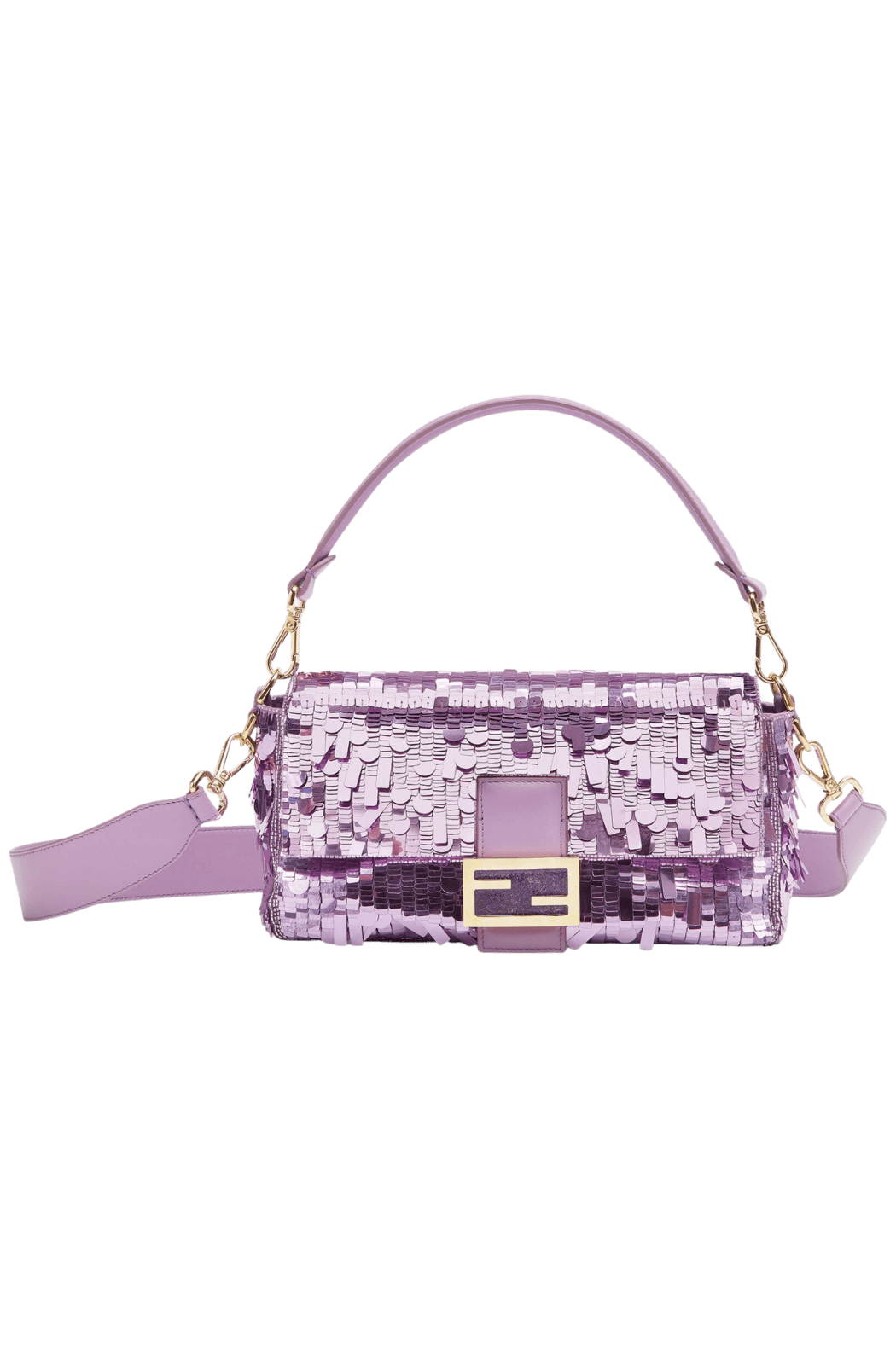 Sequin Baguette Bag - Purple