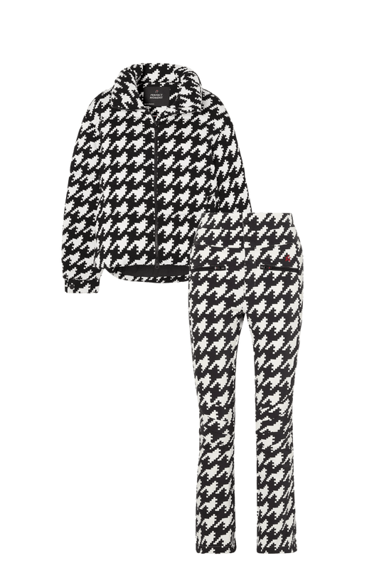 Perfect Moment Houndstooth Print Full Ski Suit- Jacket & Trousers