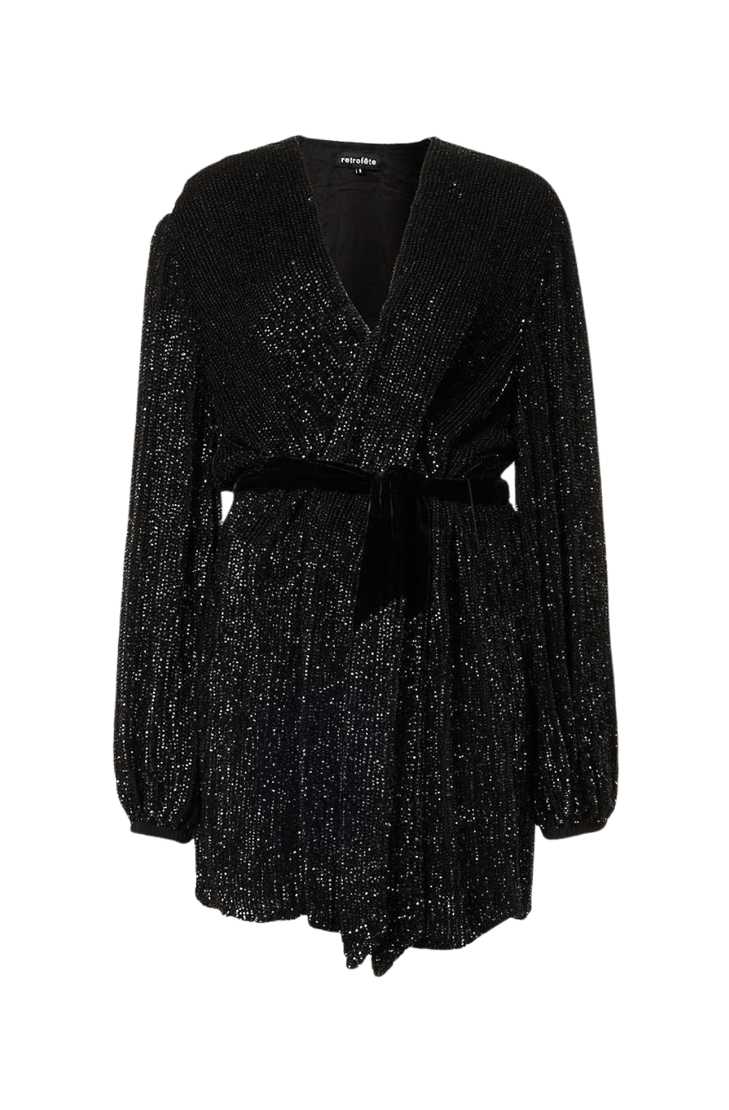 Gabrielle Sequin Mini Dress - Black