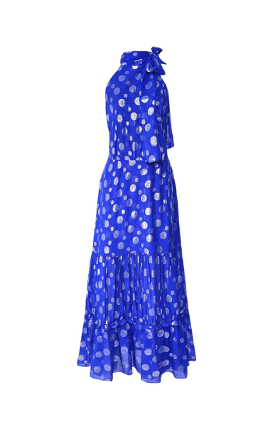 Eleanor Dress Blue Polka Dot