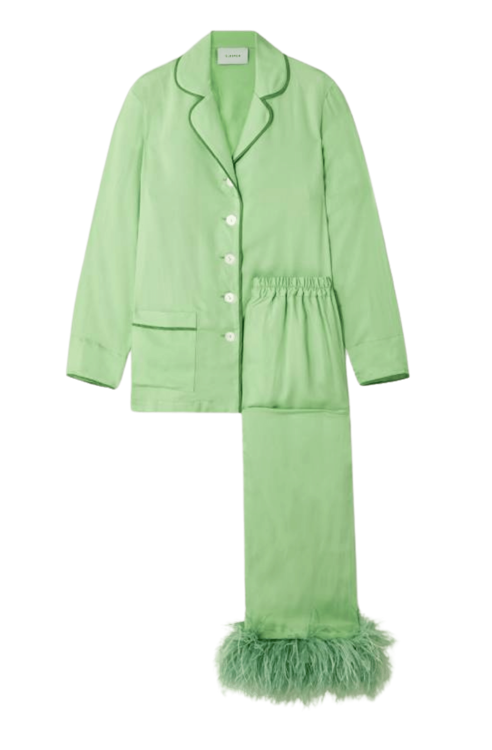 SLEEPER GREEN SET (SATING WITH FEATHERS