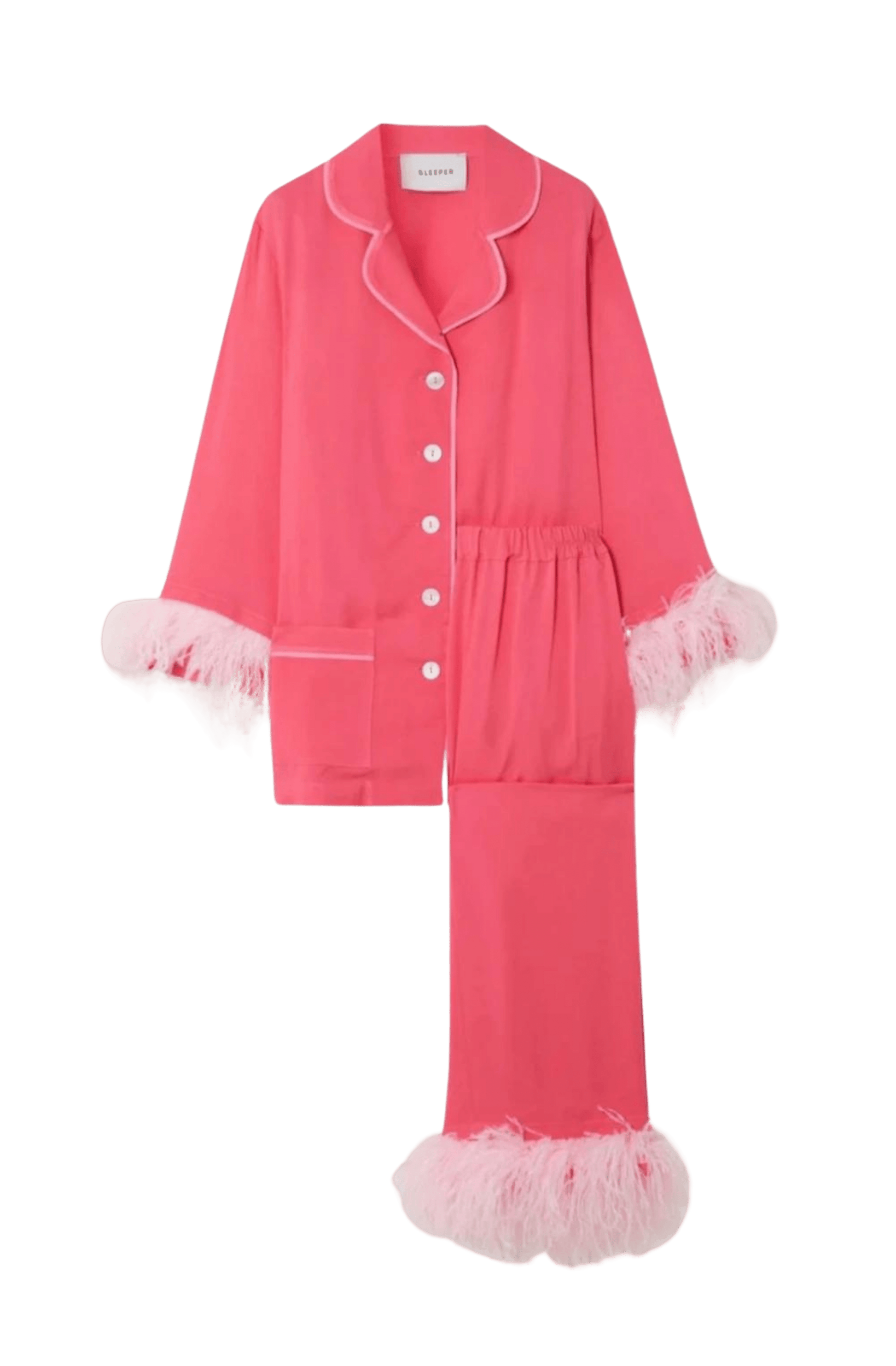  Sleeper pyjama party feather set in coral & pink. Limited Edition and Exclusive to Net-a-Porter.com Sold Out